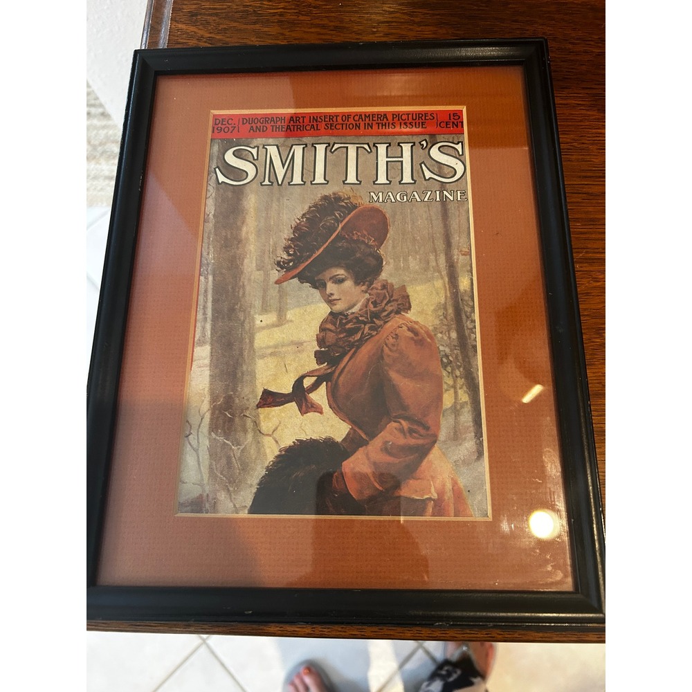 Vintage Framed Smith's Magazine Cover - Picture 2 of 3